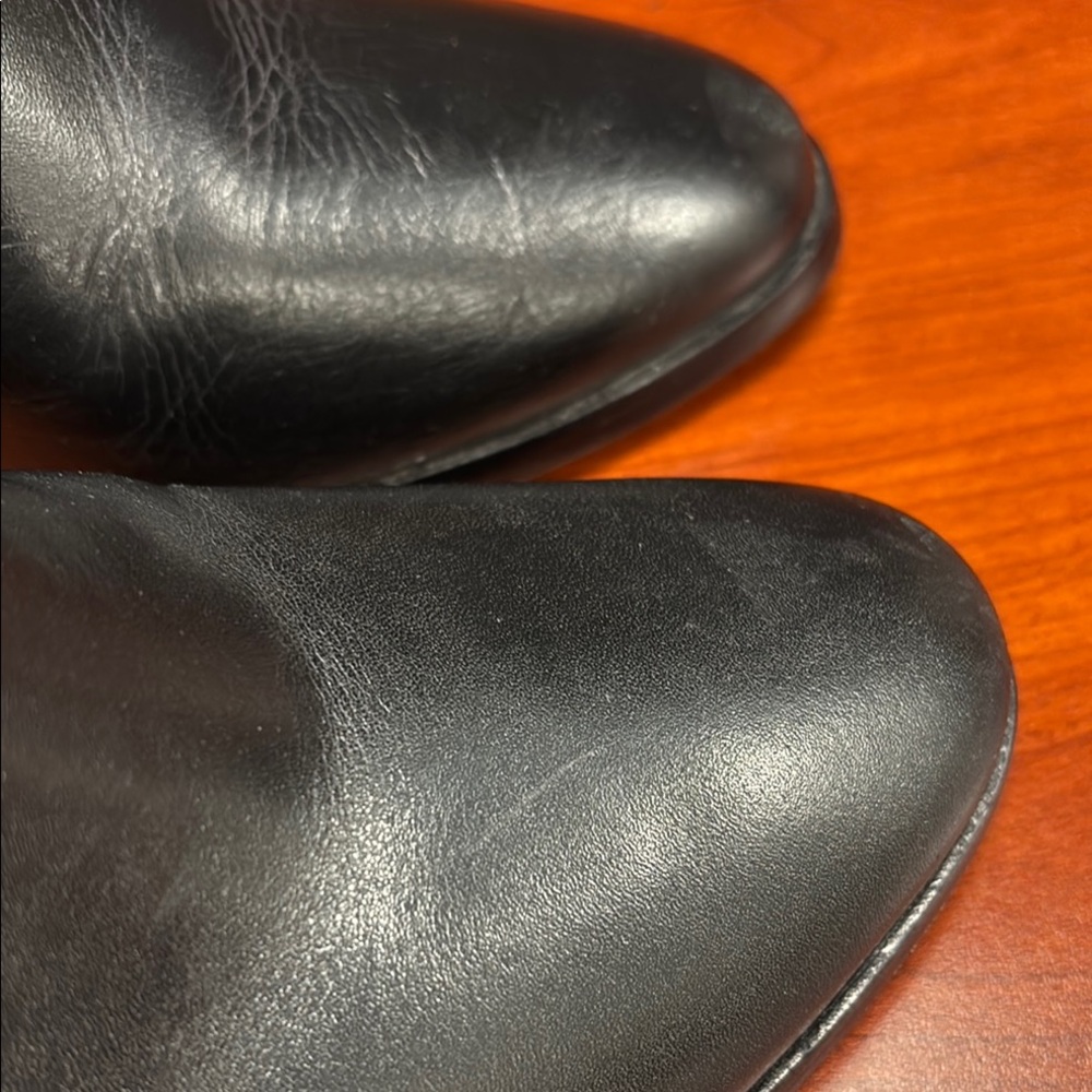 Coach Black Heeled Boots with Gold Hardware - Picture 13 of 13